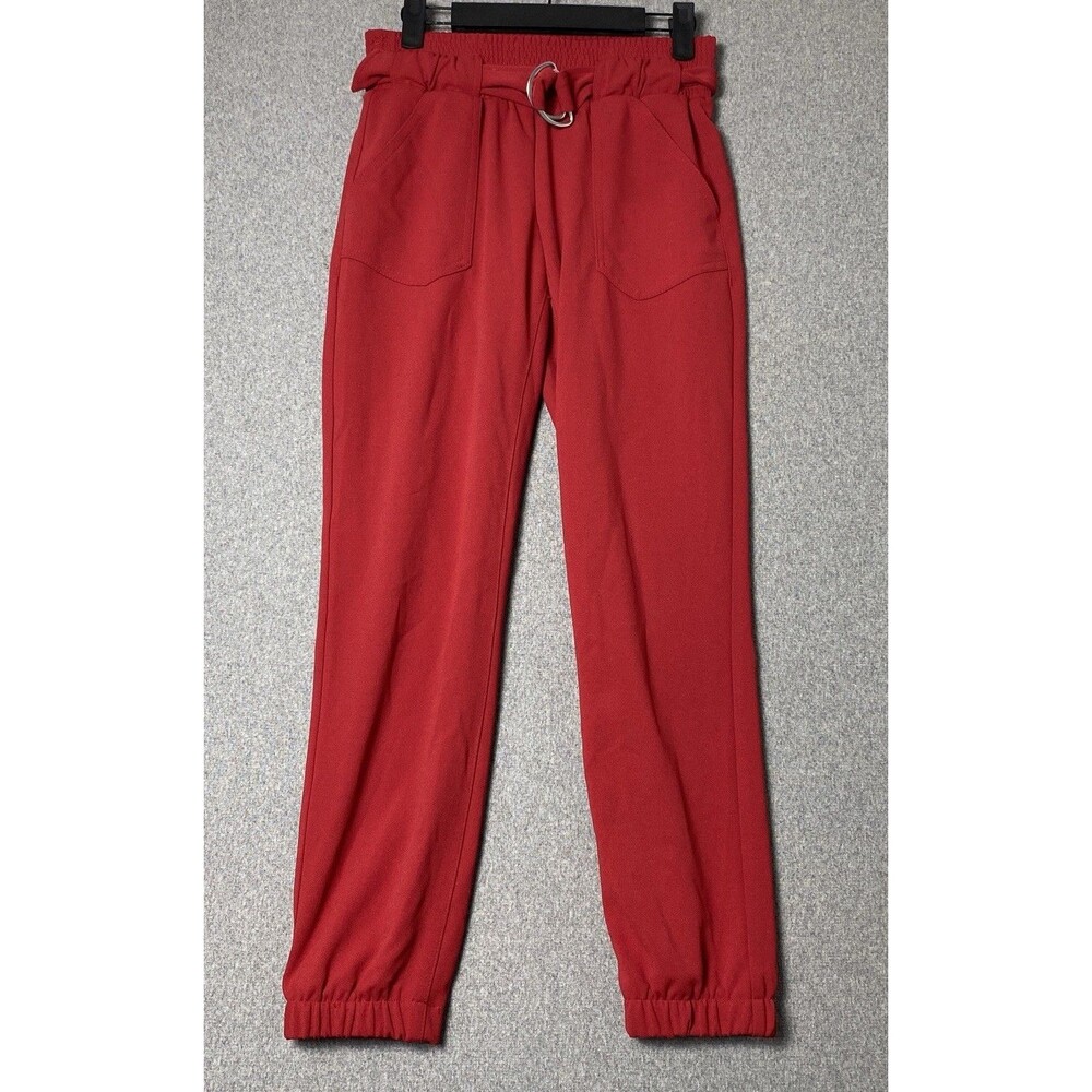 Jolt Women High Waist Elastic Size 1/25W Red Elastic Legs Stretchy